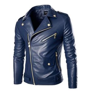 New Arrival High Quality Custom Cowhide Leather Jacket for Men Turn-Down Collar Motorbike Jackets Zipper Closure for Winter - Product Image 6