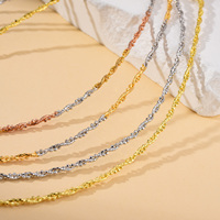 18 pouces chaîne de collier en or 14k hypoallergénique collier en argent sterling 925 nouveau style bijoux fins femmes cadeau de noël parfait