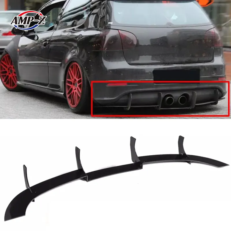 AMP-Z Fabrikant Leverancier Auto Body Kits Achterbumper Diffuser Lip Voor Vw Golf MK5 R32 Achterbumper Lip 2005 2006 2007 2008 2009