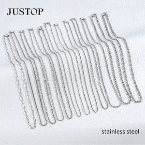 Chaînes longues unisexes en acier inoxydable, chaîne à maillons, OEM/vente en gros, plaqué or/argent personnalisé, style européen et américain, tendance - Product Image 3