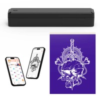 Imprimante thermique portable A4 sans fil avec batterie de 1500 mAh - Imprimante de pochoirs de tatouage pour iOS et Android en stock