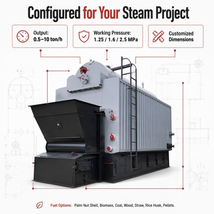 Caldera de Vapor Industrial de Circulación Natural con Cama de Leña Horizontal de 6 Toneladas <span class=keywords><strong>por</strong></span> <span class=keywords><strong>Hora</strong></span>, de Bajo Consumo Energético, Precio de Fábrica DZL - Product Image 2