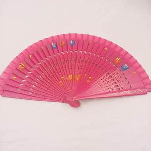Abanico de mano español clásico de madera de 23 cm para decoración, baile, fiestas, publicidad, recuerdo, con decoración pintada - Product Image 6
