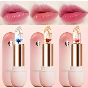 Tinte Labial Personalizado que Cambia de Color con la Temperatura, Brillo Labial Transparente con Pétalos, Hidratante, de Larga Duración, Resistente al Agua, Venta al Por Mayor OEM - Product Image 2