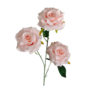 Usine O D <span class=keywords><strong>M</strong></span> 3 Têtes Rose <span class=keywords><strong>Fleurs</strong></span> Rose Artificielle Pour La Décoration De La Maison Pour Le Mariage - Product Image 1