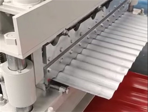 Used 950mm Steel Sheet Metal Roofing Roll Forming Machine With PLC Control For <b>Tile</b> Industries Bearing Motor Core Components