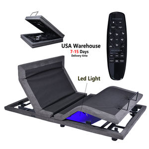 Электрическая регулируемая кровать Tecforcare с массажем, размер Queen, металлическое основание кровати с регулировкой, с пультом дистанционного управления, в наличии в США - Product Image 1