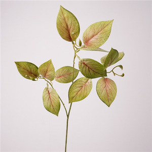 ใบต้นเผือกเทียมสัมผัสเหมือนจริง ก้านยาว ใบหูช้างเทียม สำหรับงานแต่งงาน จัดดอกไม้ตกแต่งบ้าน ต้นไม้ประดิษฐ์ - Product Image 2