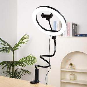 Anneau lumineux LED de 8 pouces avec support flexible pour téléphone, idéal pour TikTok, diffusion en direct, vidéo et maquillage - Product Image 1
