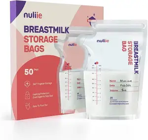 Terlaris 250ml/8oz tas menyusui bebas BPA mudah untuk susu berdiri sendiri tas penyimpanan untuk pendinginan dan pembekuan