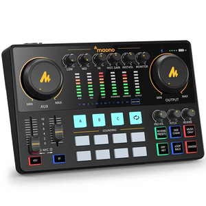 Mezclador Profesional para Podcast, Equipo Todo en Uno, Interfaz <span class=keywords><strong>de</strong></span> Audio, Tarjetas <span class=keywords><strong>de</strong></span> <span class=keywords><strong>Sonido</strong></span> <span class=keywords><strong>de</strong></span> Estudio para Ame2 Live - Product Image 1