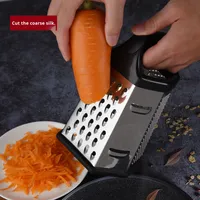 Râpe à légumes multifonction en acier inoxydable personnalisée pour la maison, trancheuse et éplucheuse, pour pommes de terre et radis, 8 pouces, 6 faces