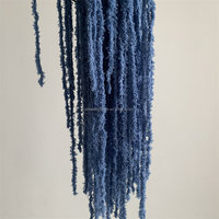 L825 Guirlande de fleurs artificielles faites à la main, Larmes d'amoureux, Amaranthus suspendu, Bleu, pour mariage, fête, décoration murale douce, vente en gros