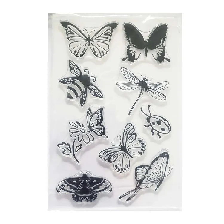 Schmetterling und libelle designs klar briefmarken großhandel handwerk briefmarken klar