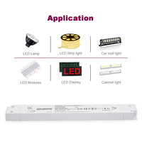 Driver LED Dimmable 2-en-1 Ultra Mince 30W DALI Push 100-277VAC, Alimentation AC-DC pour Boîtier Lumineux Intérieur