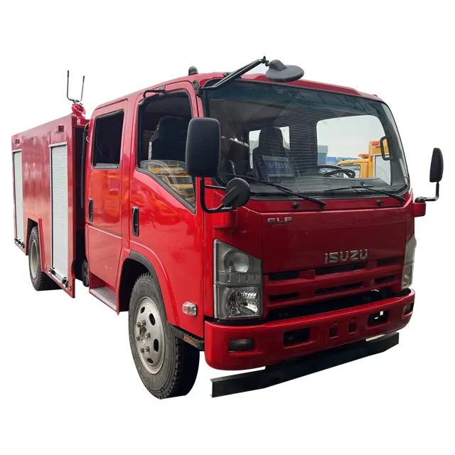 4x2 Isuzu çin itfaiye kamyonu manuel dizel itfaiye aracı 4000L küçük su deposu itfaiye kamyonu için sıcak satış
