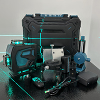 Niveau laser 16 lignes 360° auto-nivelant 4D faisceau vert niveau laser croisé avec 2 batteries pour la pose de carrelage et la construction