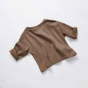 Kaos Bayi Musim Gugur 100% Katun Organik, Baju Anak Motif Hewan, Atasan Kasual Lengan Panjang untuk Anak Laki-laki dan Perempuan, Pakaian Rajut Musim Panas - Product Image 5