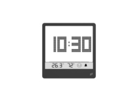 Horloge de bureau électronique numérique avec affichage de la température et alarme avec fonction snooze, transparente, portable, pour usage domestique
