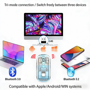 Ratón Inalámbrico Magnético Transparente de 2.4GHz, Recargable, Tres Modos, para Hogar, Oficina y Juegos - Product Image 3