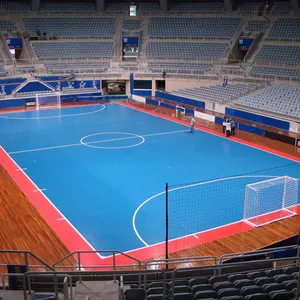 Kapalı Futsal kort zemini tam özel PVC malzeme spor zemin