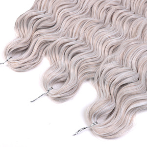 Anna 24 pollici <span class=keywords><strong>capelli</strong></span> sintetici onda acqua intrecciata <span class=keywords><strong>capelli</strong></span> Ombre biondo onda profonda <span class=keywords><strong>Afro</strong></span> arricciatura <span class=keywords><strong>capelli</strong></span> uncinetto per le donne - Product Image 5