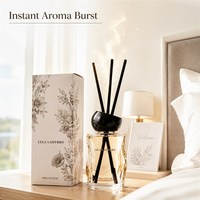 Diffuseur de roseaux apaisant au bois de santal et oud pour la méditation, le yoga, le studio, l'arôme zen, l'huile essentielle naturelle, l'encens domestique (sans parfum)
