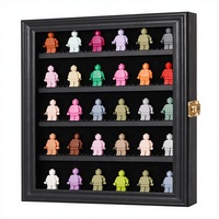 Vitrine personnalisée pour figurines miniatures 11x14 pouces, style américain, en bois, avec acrylique anti-UV à 98 %, pour décoration murale.