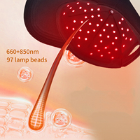 Service OEM, chapeau à LED infrarouge 10W, équipement de beauté, thérapie par lumière rouge 660nm 850nm, casquette pour le soin des cheveux