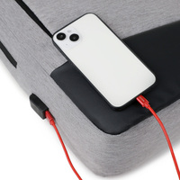 Mochila Ligera Informal para Portátil, Personalizable al por Mayor, con Múltiples Bolsillos y Puerto USB para el Trabajo Diario