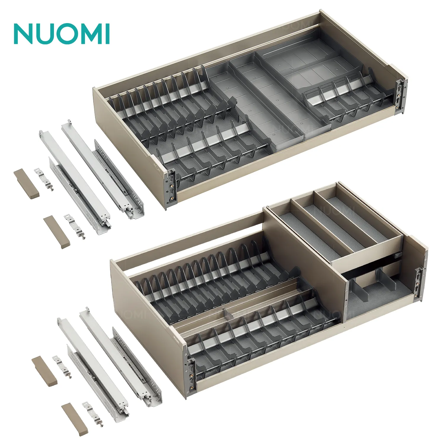 Nuomi Keuken Opbergaccessoires Trekken Kast Mand Organizer Servies Opslag Lade Multifunctionele Schotelmand