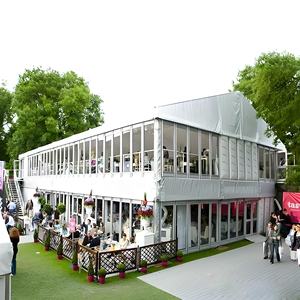 Tente double extérieure pour fête de mariage Grand chapiteau d'exposition en tissu PVC personnalisé pour <span class=keywords><strong>occasion</strong></span> en aluminium Tente de stockage en entrepôt pour événements - Product Image 1