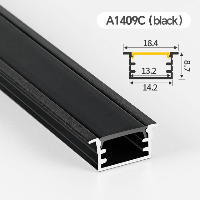 Commercial Grade Lighting Housing Led Aluminum Profile with Opal Diffuser for Indoor Architectural Projects