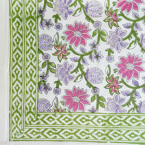 Nappe carrée en coton personnalisée en gros, design moderne fait main, imprimée, décoration de fête du Nouvel An, durable et écologique - Product Image 1