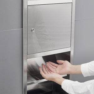 Distributeur de papier toilette et de serviettes en papier pour salle de bain d'hôtel en acier inoxydable moderne encastré au mur Poubelle écologique - Product Image 4