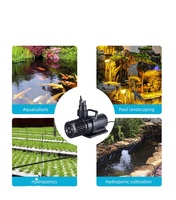 Meilleur prix Max 6000L/h Machine de pompage d'eau submersible AC 55W DC pompes à fréquence variable pour étang à poissons aquariums natation