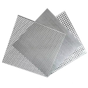 304 Stainless Steel Perforated Metal <b>Mesh</b> Plate 11.8"x5.9" 19GA Round Holes 0.39" Decorative Screen <b>for</b> Vent & Smoking <b>Grill</b> - Product Image 4