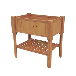 Boîte de plantation en <span class=keywords><strong>bois</strong></span> surélevé, lit de jardin, patio en <span class=keywords><strong>bois</strong></span> - Product Image 1