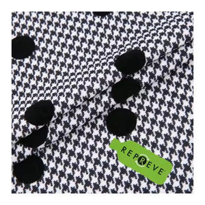 Vente en gros 95% poly 5% spandex plongée crêpe Jacquard Double enveloppe tricot point troupeau Rpet Repreve tissu polyester recyclé - Product Image 1