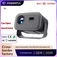 Projecteur Home Cinéma Portable 1080P Q3 Android A10 2025 pour Projection Murale en Chambre et Hôtel