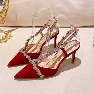 <span class=keywords><strong>Scarpe</strong></span> Décolleté di Lusso Firmate da <span class=keywords><strong>Donna</strong></span> con Tacco a Spillo e Strass di Diamanti per Ragazza - Product Image 4
