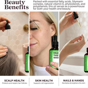 Gotas de Cardo Mariano de Marca Privada de Alta Calidad, Bebida para Reforzar el Sistema Inmunitario, Desintoxicación, Promueve la Función Hepática - Product Image 4