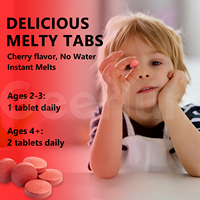 Complément vitaminique pour enfants sur mesure OEM, comprimés de vitamines et de minéraux sans sucre avec fer, zinc, multivitamines à croquer pour enfants
