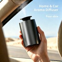 Diffuseur d'arômes électrique portable de luxe pour voiture, démarrage/arrêt automatique, diffuseur d'huiles essentielles sans eau, rechargeable