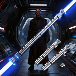 2025 dernier sabre laser de duel lourd sabre en métal à double tranchant avec lumière, son et flash-sur-choc sabre laser RVB - Product Image 1