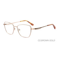 Monture optique classique en métal carrée pour femme 2025, monture complète, lunettes légères, port quotidien, best-seller