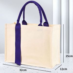 Sac fourre-tout en toile de coton personnalisé avec logo, imprimé lettres, sac à bandoulière pour le quotidien et les boutiques - Product Image 2