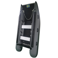 Bateau pneumatique catamaran de 3 m, PVC de 0,9 mm, puissance nominale de 9,8 CV, pliable, stable, bateau de pêche pour les lacs, les rivières, la navigation et les sports nautiques