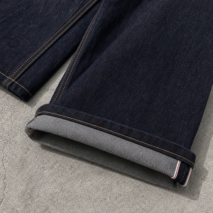 Jeans en denim selvedge <span class=keywords><strong>baggy</strong></span> sur mesure pour hommes, <span class=keywords><strong>pantalon</strong></span> en denim brut à jambes larges - Product Image 4