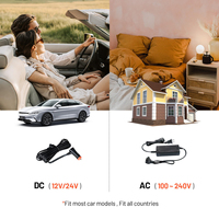 Réfrigérateur de voiture portable 45L AC/DC 12V alimenté par énergie solaire avec protection contre les basses tensions pour le camping, les voyages en plein air